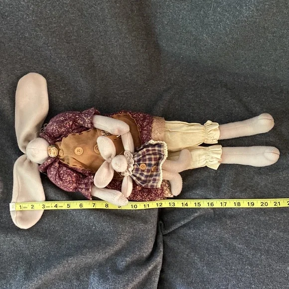 Primitive Rabbit with Bunny Felt Ears Well Made - Picture 7 of 7